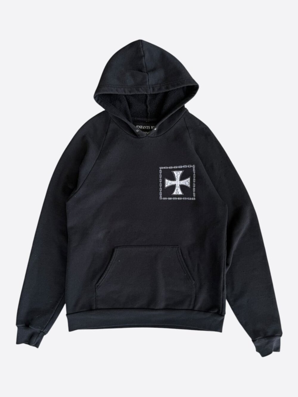 Enfants Riches Deprimes Black & White Croix Avec Des Roses Hoodie